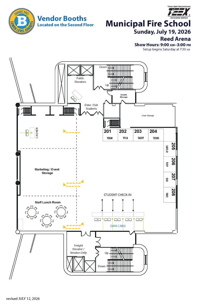 Floor plan for Municipal vendor show - second floor