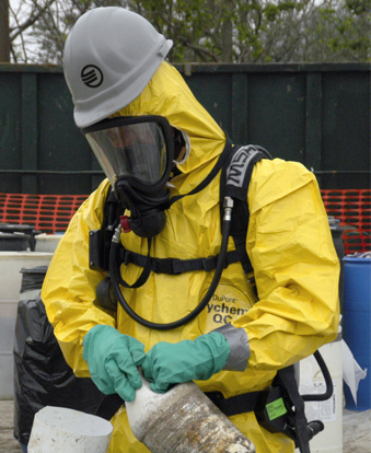 Hazardous Materials Operator in PPE