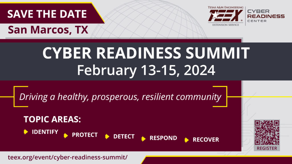 Cyber Readiness Summit Banner with QR Code