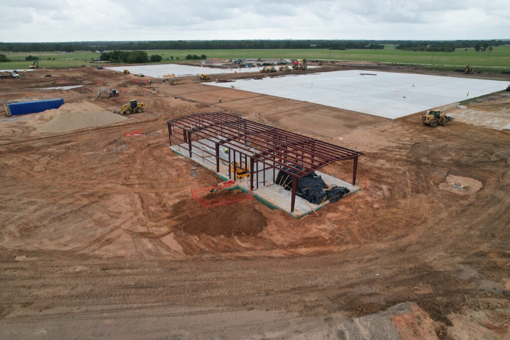 Building in progress at the Public Service Training Complex