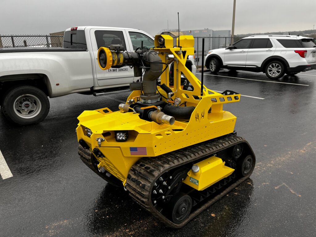 Yellow robot machine