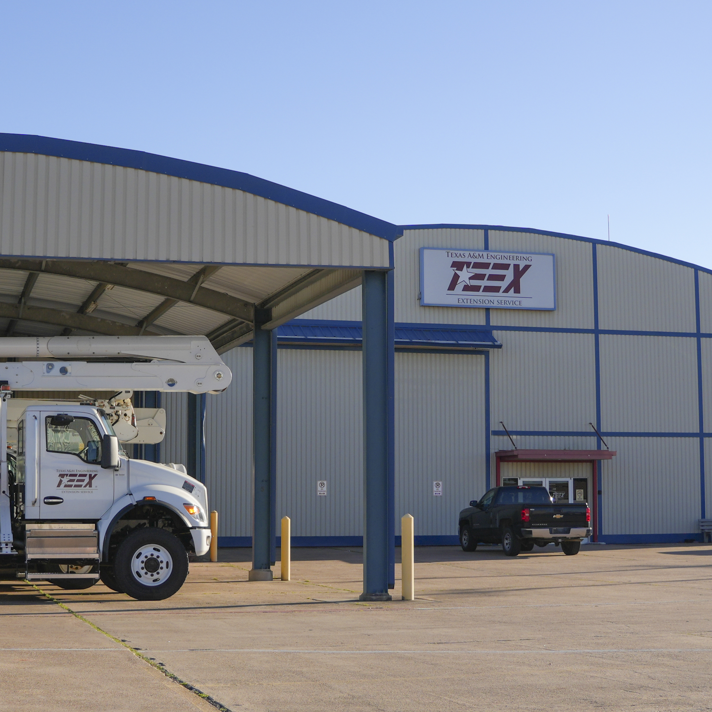TEEX bldg with truck in front